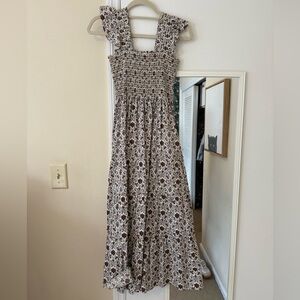 Kourt Floral Maxi Nap Dress in Black and Brown